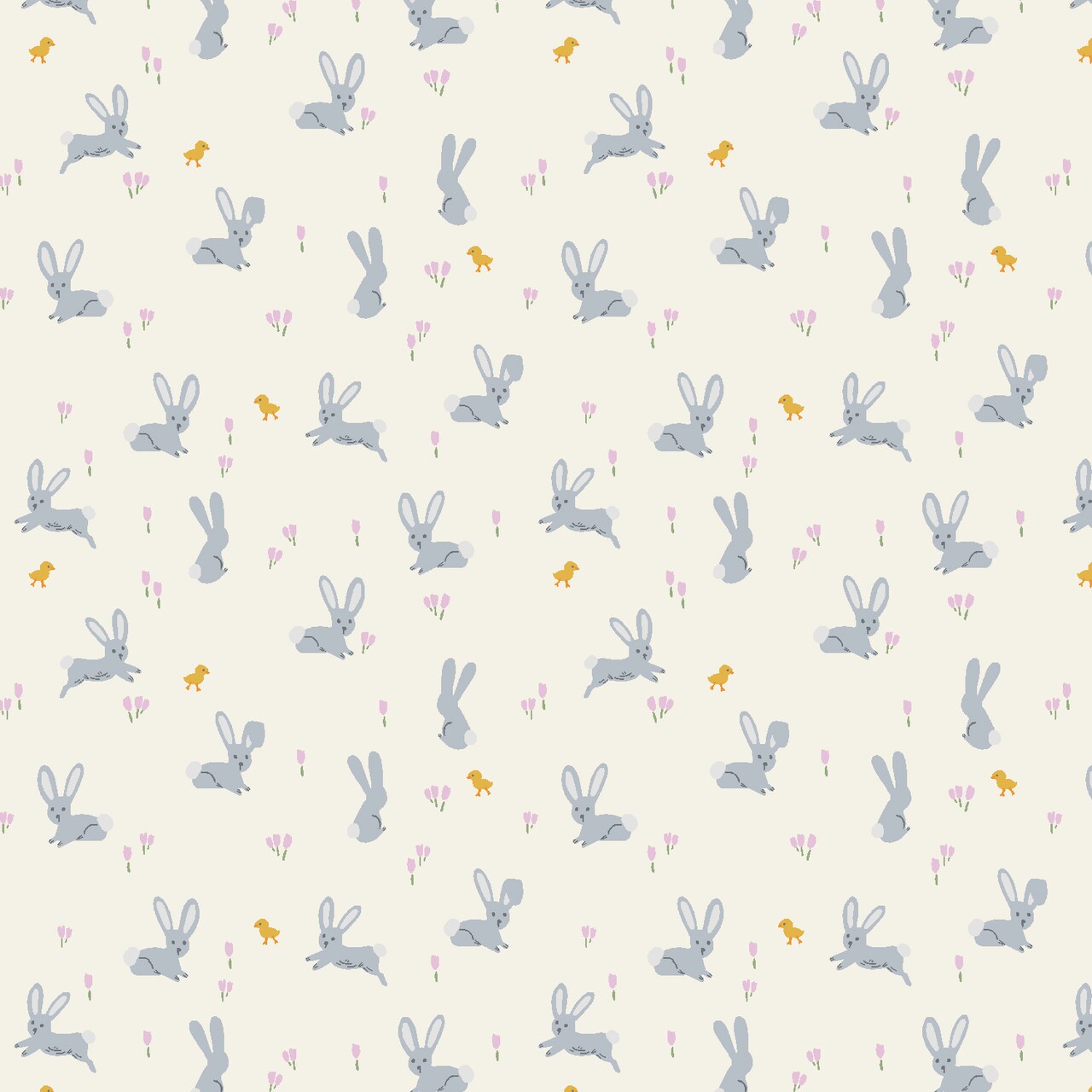 Bunnies in Cream (rp1503-cr1) | Easter | Rifle Paper Co | Cotton+Steel